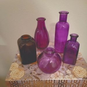 Five Purple Vases, Glass